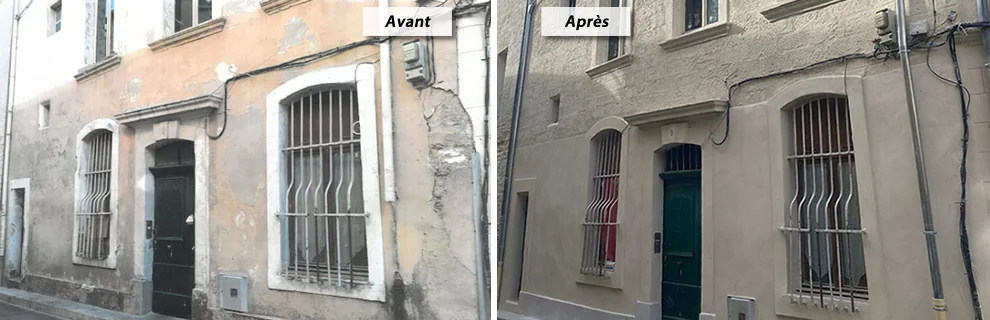 Après nettoyage façade immeuble